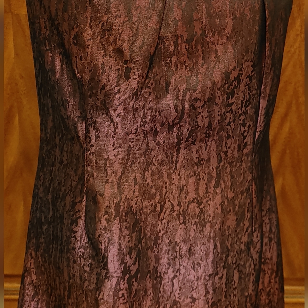 Coldwater Creek black cherry sheen cocktail dress size 8 petite, excellent. - Picture 2 of 5